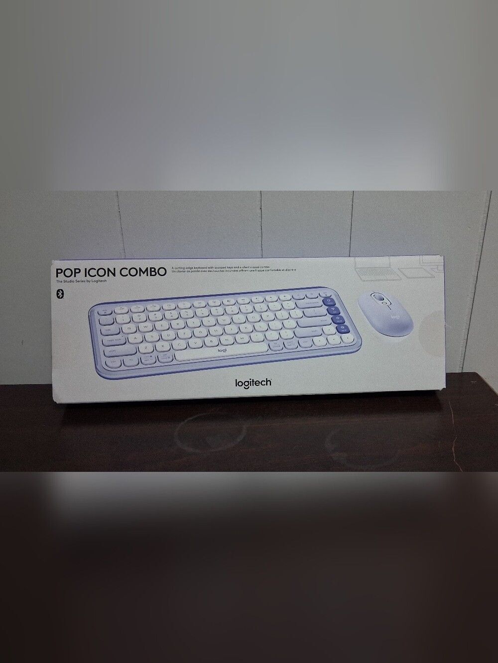 Logitech Wireless Keyboard and Mouse Combo - White with Lavender Accents New.